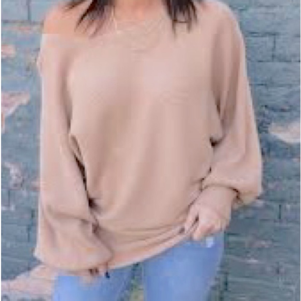 Cold Shoulder Sweater Blouse 2XL